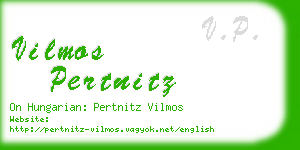 vilmos pertnitz business card